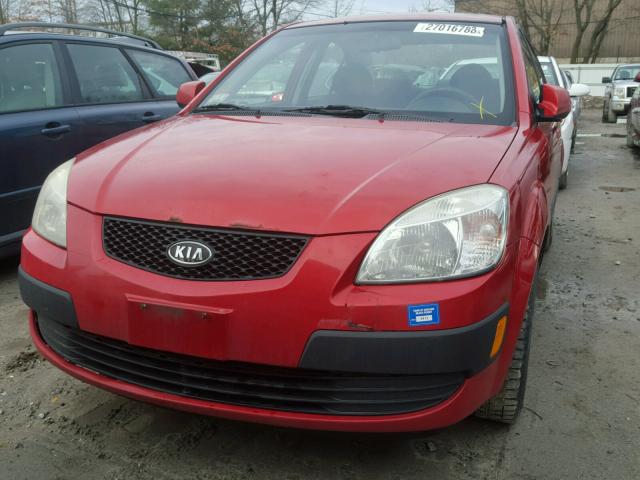 KNADE123276257116 - 2007 KIA RIO BASE RED photo 9