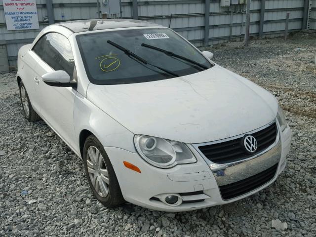 WVWBA71F19V020503 - 2009 VOLKSWAGEN EOS TURBO WHITE photo 1