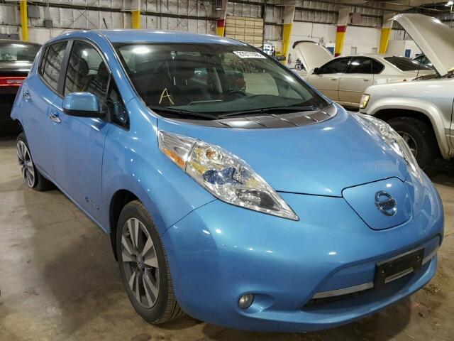 1N4AZ0CP2EC337834 - 2014 NISSAN LEAF S BLUE photo 1