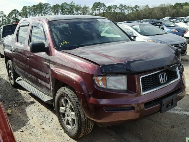 2HJYK16317H502019 - 2007 HONDA RIDGELINE MAROON photo 1