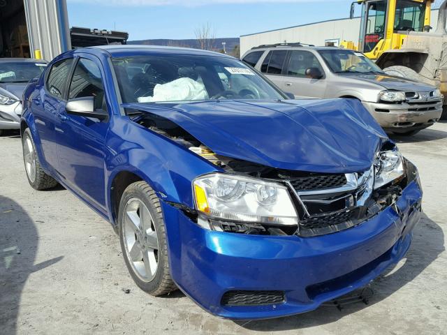 1C3CDZAB8DN637415 - 2013 DODGE AVENGER SE BLUE photo 1