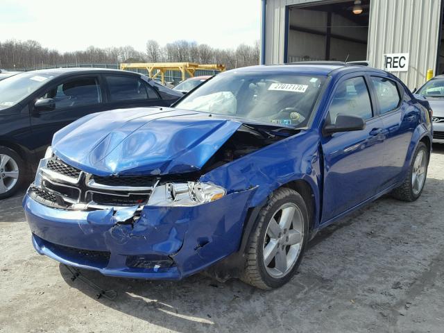 1C3CDZAB8DN637415 - 2013 DODGE AVENGER SE BLUE photo 2