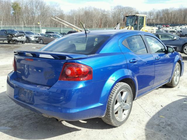 1C3CDZAB8DN637415 - 2013 DODGE AVENGER SE BLUE photo 4