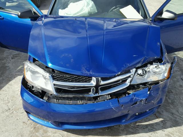 1C3CDZAB8DN637415 - 2013 DODGE AVENGER SE BLUE photo 7