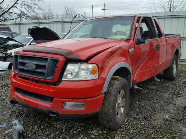 1FTPX14504NA65865 - 2004 FORD F150 RED photo 2