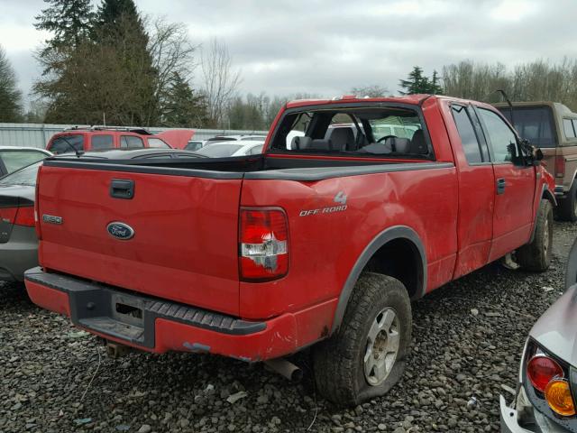 1FTPX14504NA65865 - 2004 FORD F150 RED photo 4