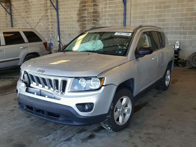 1C4NJCBAXED523844 - 2014 JEEP COMPASS SP SILVER photo 2