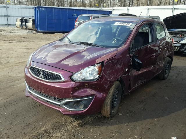 ML32A3HJ5HH011001 - 2017 MITSUBISHI MIRAGE ES BURGUNDY photo 2