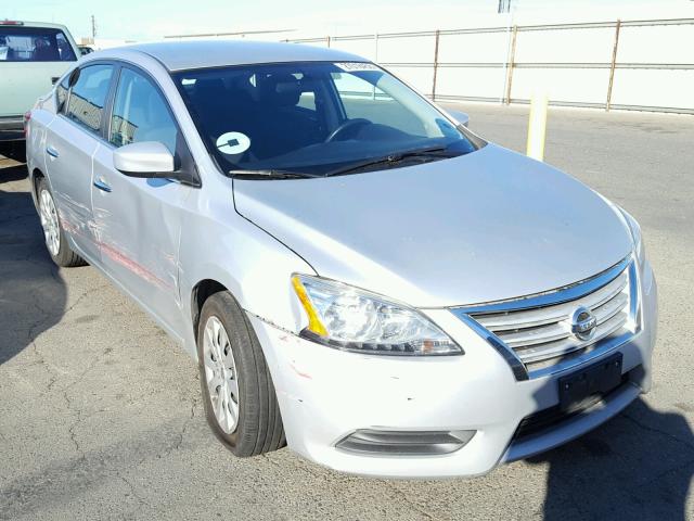 3N1AB7AP1FL655558 - 2015 NISSAN SENTRA S SILVER photo 1