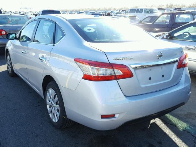 3N1AB7AP1FL655558 - 2015 NISSAN SENTRA S SILVER photo 3