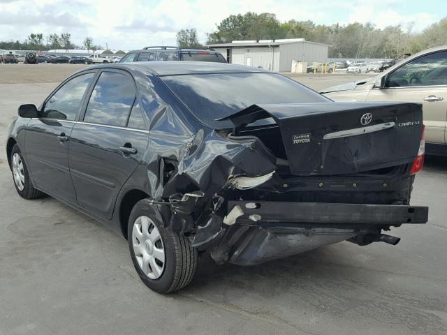 4T1BE32K83U256826 - 2003 TOYOTA CAMRY LE BLACK photo 3