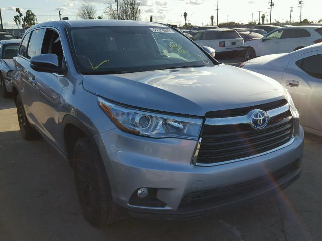 5TDZKRFHXGS175043 - 2016 TOYOTA HIGHLANDER SILVER photo 1