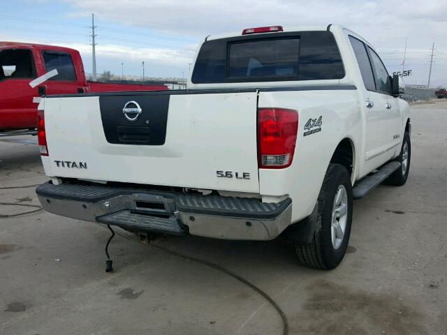 1N6AA07B75N548643 - 2005 NISSAN TITAN XE WHITE photo 4