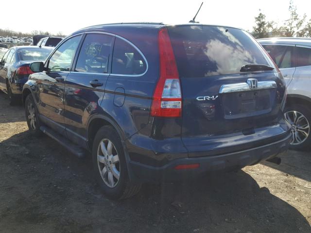 JHLRE38777C063328 - 2007 HONDA CR-V EXL BLUE photo 3