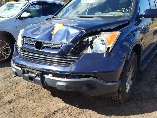 JHLRE38777C063328 - 2007 HONDA CR-V EXL BLUE photo 9