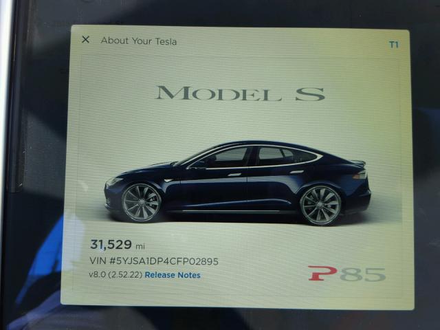 5YJSA1DP4CFP02895 - 2012 TESLA MODEL S BLUE photo 8
