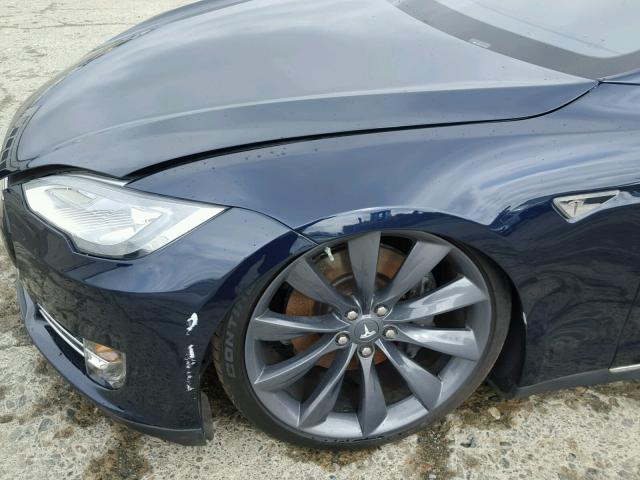 5YJSA1DP4CFP02895 - 2012 TESLA MODEL S BLUE photo 9