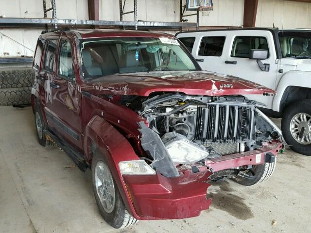 1J8GN28K59W519758 - 2009 JEEP LIBERTY SP BURGUNDY photo 1