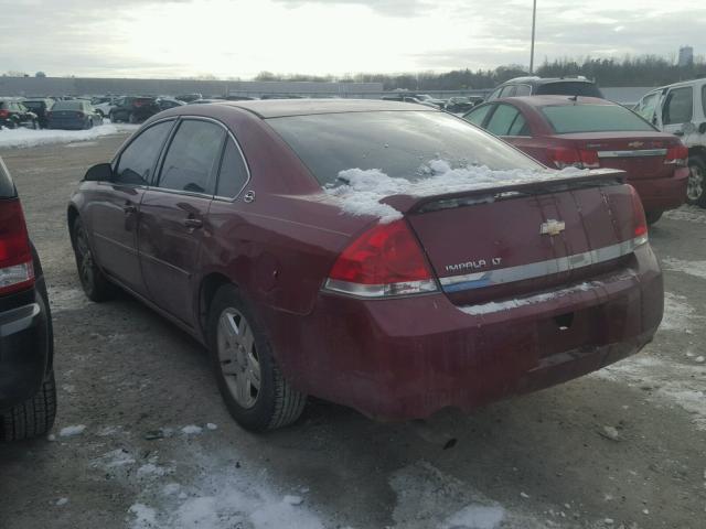 2G1WC581269165986 - 2006 CHEVROLET IMPALA LT RED photo 3