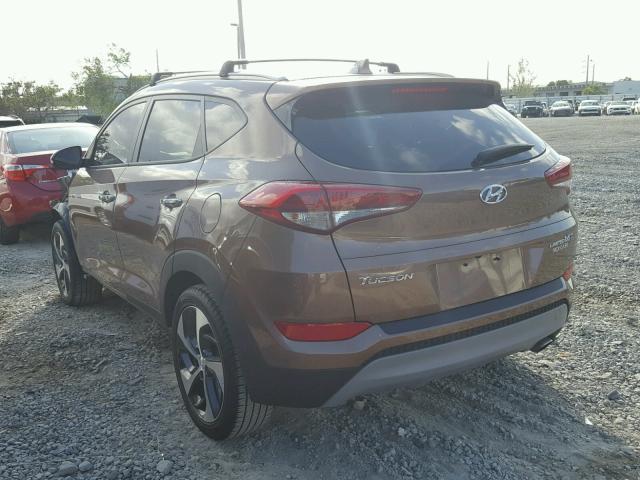 KM8J33A23HU427296 - 2017 HYUNDAI TUCSON LIM BROWN photo 3