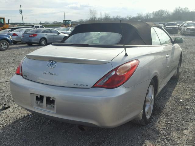 4T1FA38P75U047693 - 2005 TOYOTA CAMRY SOLA SILVER photo 4