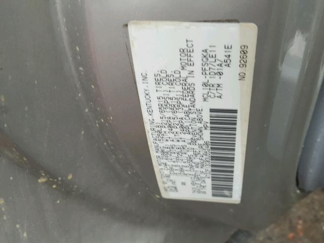 4T3ZF13C03U552406 - 2003 TOYOTA SIENNA LE GRAY photo 10