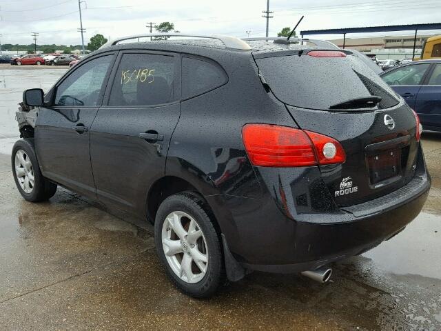 JN8AS58T08W009353 - 2008 NISSAN ROGUE S BLACK photo 3