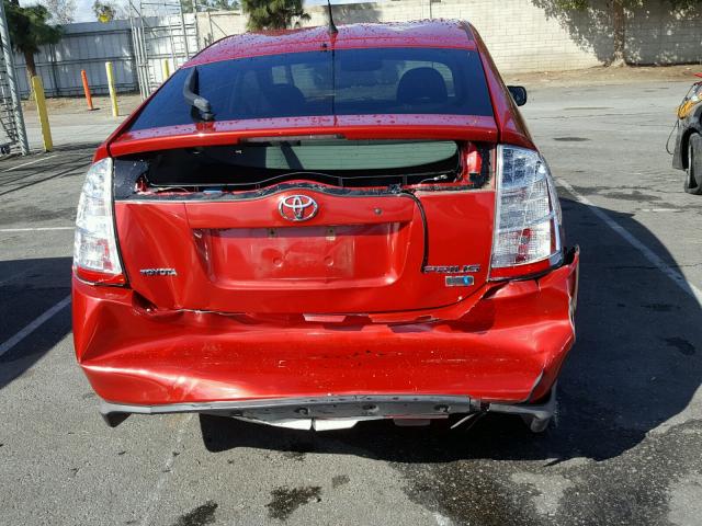 JTDKB20U583424401 - 2008 TOYOTA PRIUS RED photo 9