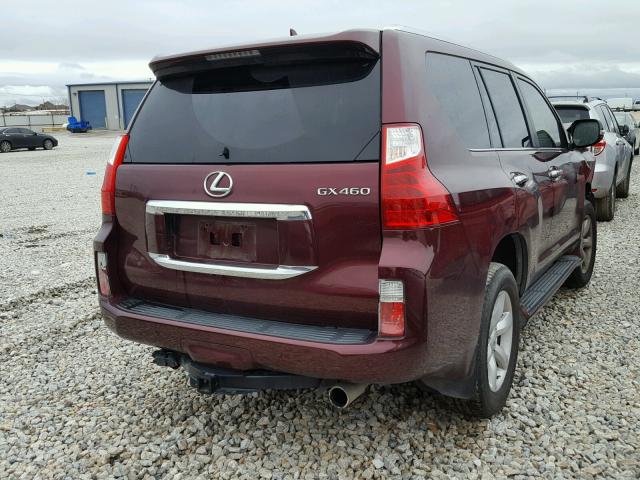 JTJBM7FX7B5021375 - 2011 LEXUS GX BASE MAROON photo 4