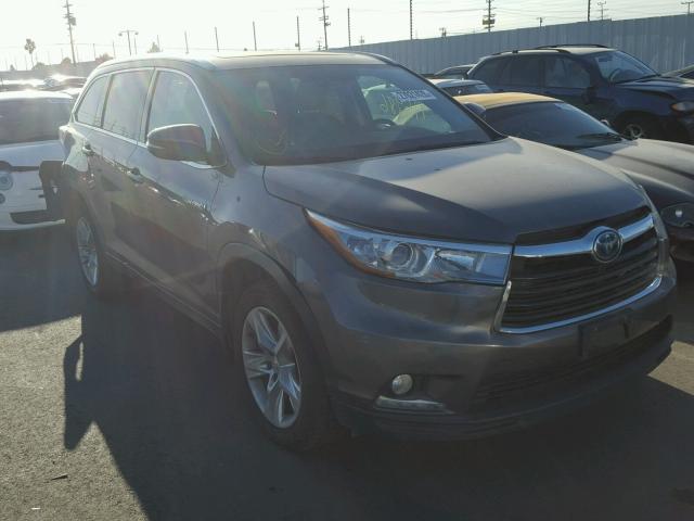 5TDDCRFH9FS010249 - 2015 TOYOTA HIGHLANDER CHARCOAL photo 1