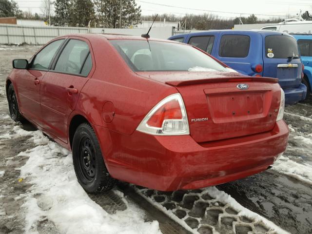 3FAHP07Z69R124618 - 2009 FORD FUSION SE BURGUNDY photo 3