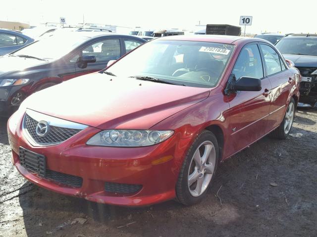 1YVHP80D545N78873 - 2004 MAZDA 6 S RED photo 2