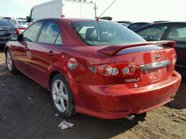 1YVHP80D545N78873 - 2004 MAZDA 6 S RED photo 3