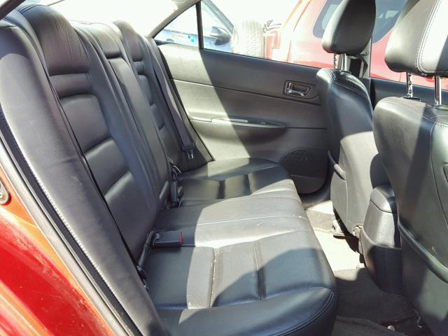 1YVHP80D545N78873 - 2004 MAZDA 6 S RED photo 6