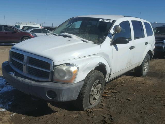 1D4HB38P66F185938 - 2006 DODGE DURANGO SX WHITE photo 2