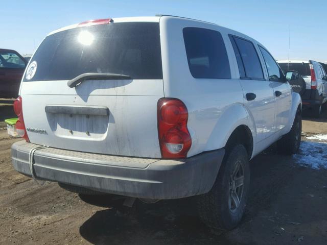 1D4HB38P66F185938 - 2006 DODGE DURANGO SX WHITE photo 4