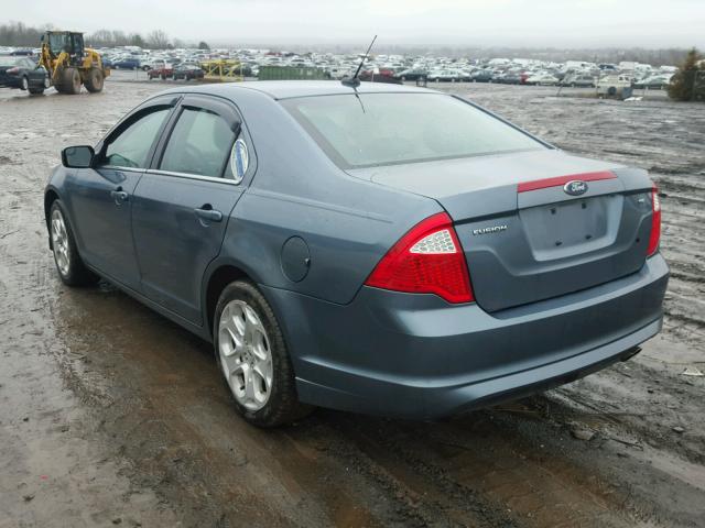 3FAHP0HA1BR136674 - 2011 FORD FUSION SE BLUE photo 3