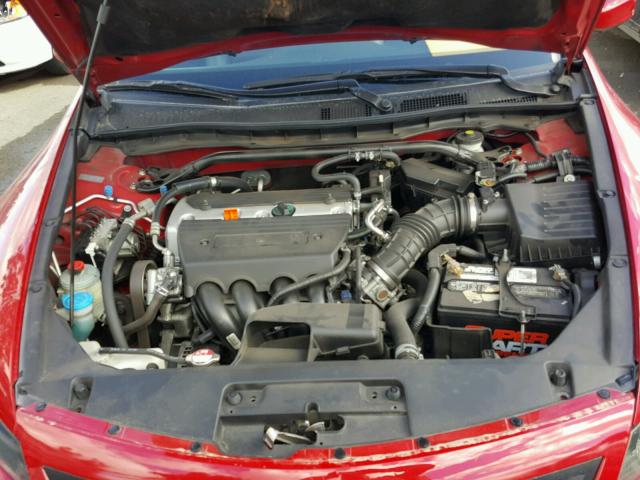 1HGCS12818A002881 - 2008 HONDA ACCORD EXL RED photo 7