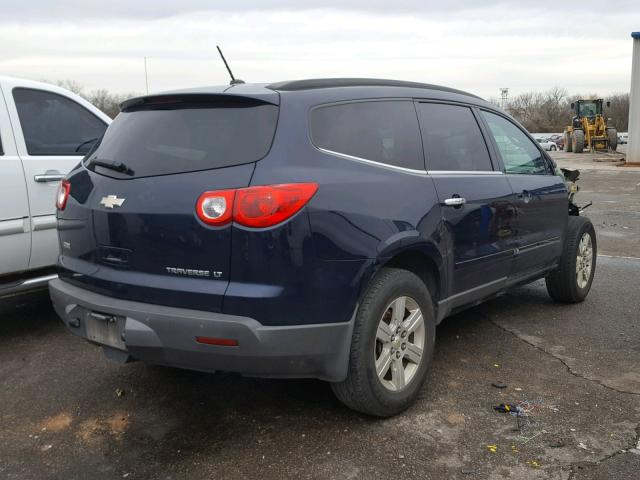 1GNKRGED1BJ385060 - 2011 CHEVROLET TRAVERSE L BLUE photo 4