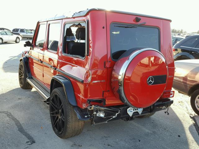 WDCYC7DF8HX277641 - 2017 MERCEDES-BENZ G 63 AMG RED photo 3