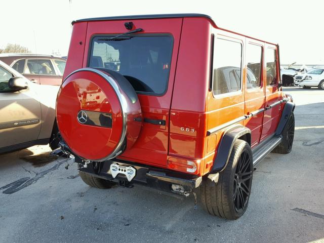 WDCYC7DF8HX277641 - 2017 MERCEDES-BENZ G 63 AMG RED photo 4