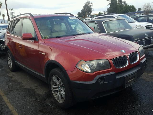 WBXPA93455WD17345 - 2005 BMW X3 3.0I RED photo 1
