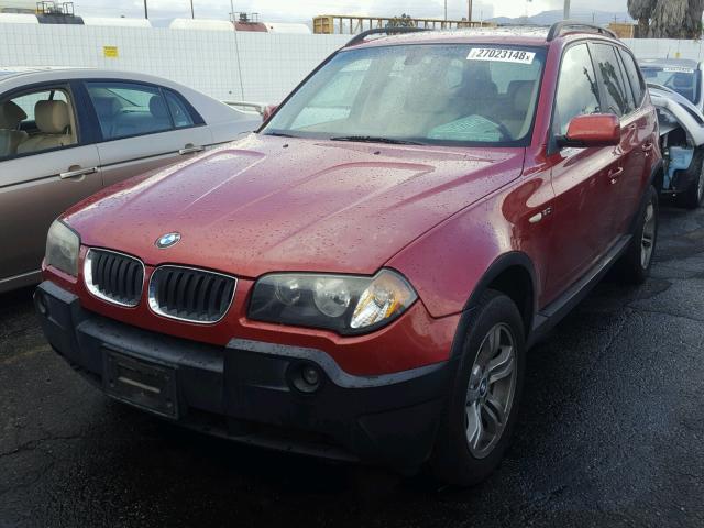WBXPA93455WD17345 - 2005 BMW X3 3.0I RED photo 2