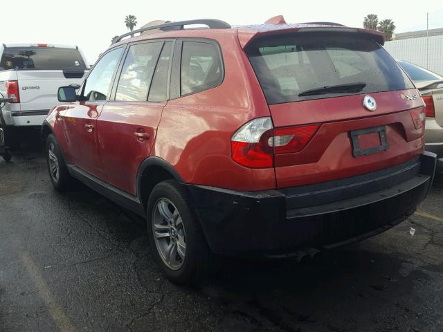WBXPA93455WD17345 - 2005 BMW X3 3.0I RED photo 3