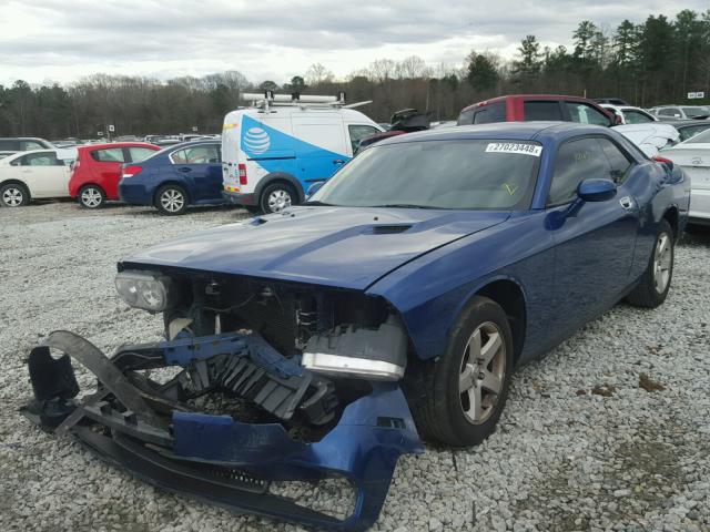 2B3CJ4DV3AH300458 - 2010 DODGE CHALLENGER BLUE photo 2