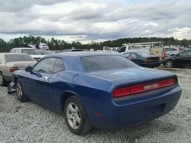 2B3CJ4DV3AH300458 - 2010 DODGE CHALLENGER BLUE photo 3