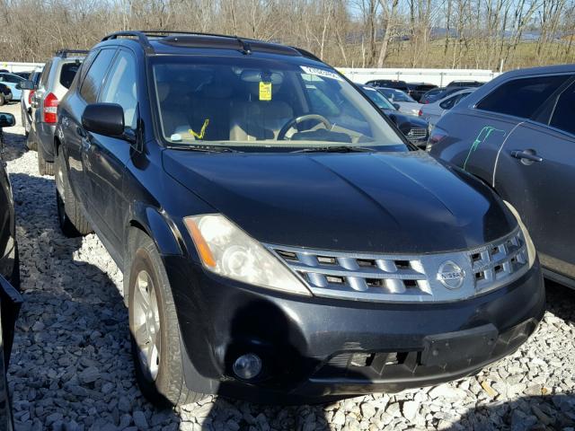 JN8AZ08W85W427390 - 2005 NISSAN MURANO SL BLACK photo 1