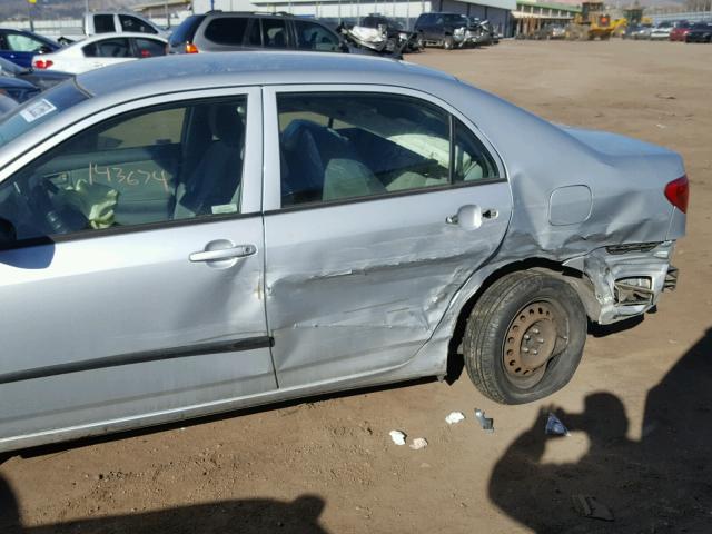 1NXBR32E95Z523490 - 2005 TOYOTA COROLLA CE SILVER photo 9