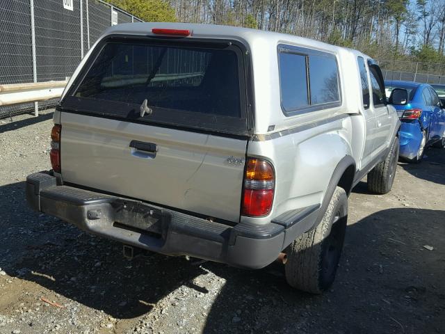 5TEWM72N92Z015664 - 2002 TOYOTA TACOMA XTR SILVER photo 4