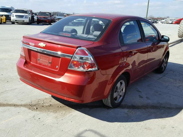 KL1TD5DE8BB128179 - 2011 CHEVROLET AVEO LS RED photo 4